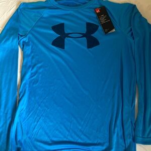 Blue Box logo under armor